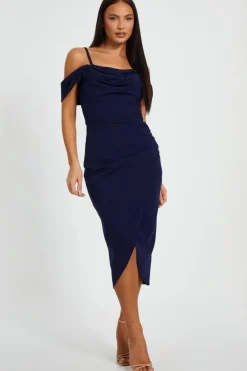 Quiz Day At The Races|Christening Guest>Cold Shoulder Midi Dress