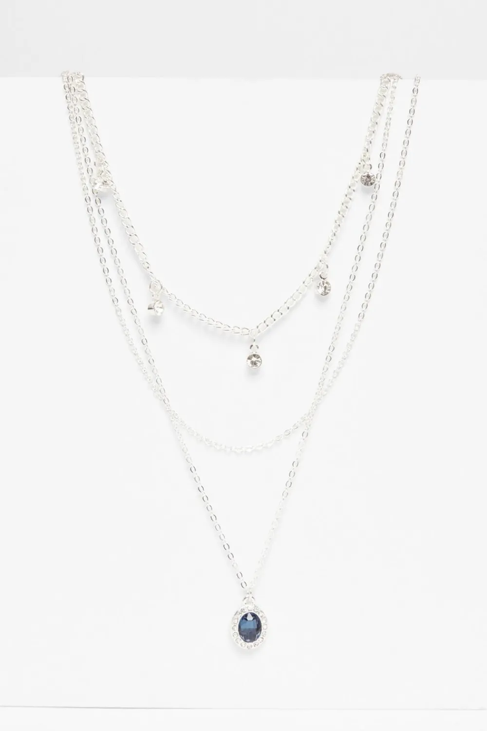 Quiz Jewellery|Occasion Jewellery>Diamante Jewel Layered Necklace