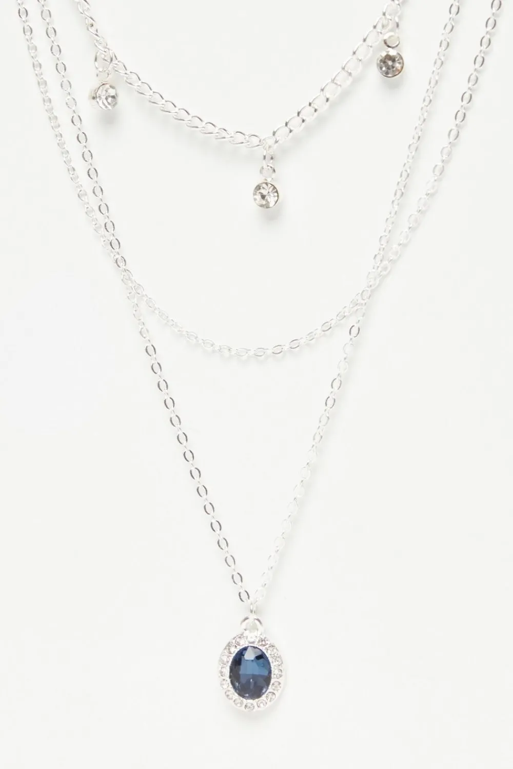 Quiz Jewellery|Occasion Jewellery>Diamante Jewel Layered Necklace