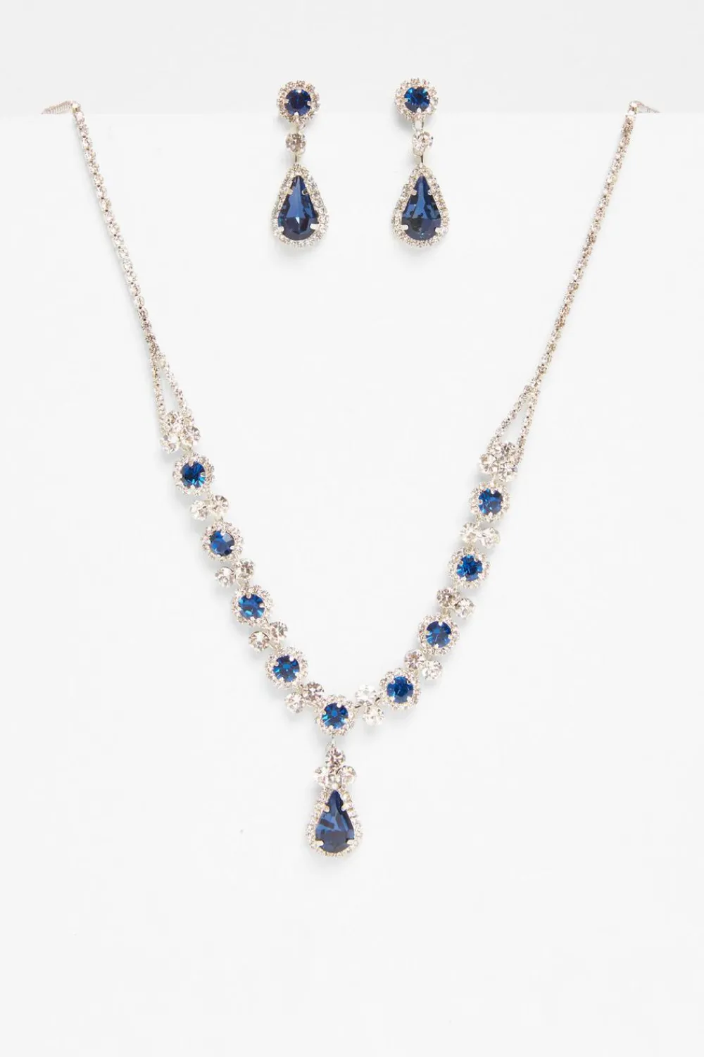 Quiz Wedding Accessories|Jewellery Sets>Diamante Tear Drop Set