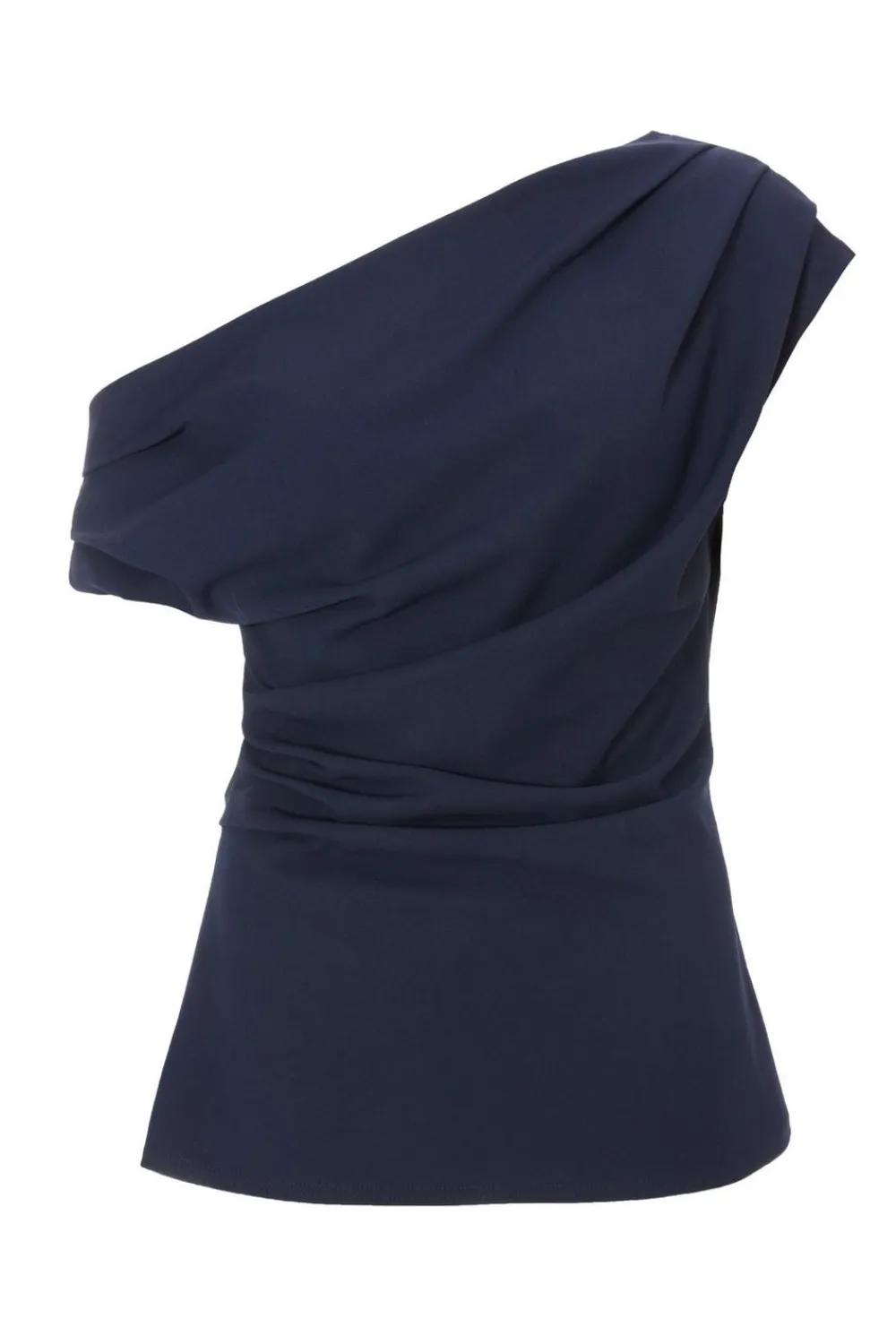 Quiz Going Out Tops|Going Out>Navy Drape Neck Top