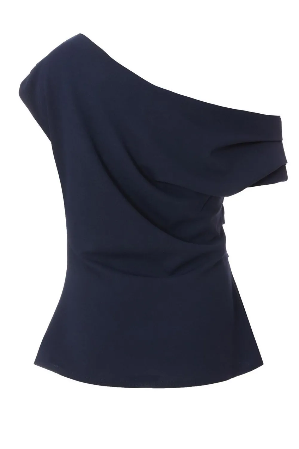 Quiz Going Out Tops|Going Out>Navy Drape Neck Top