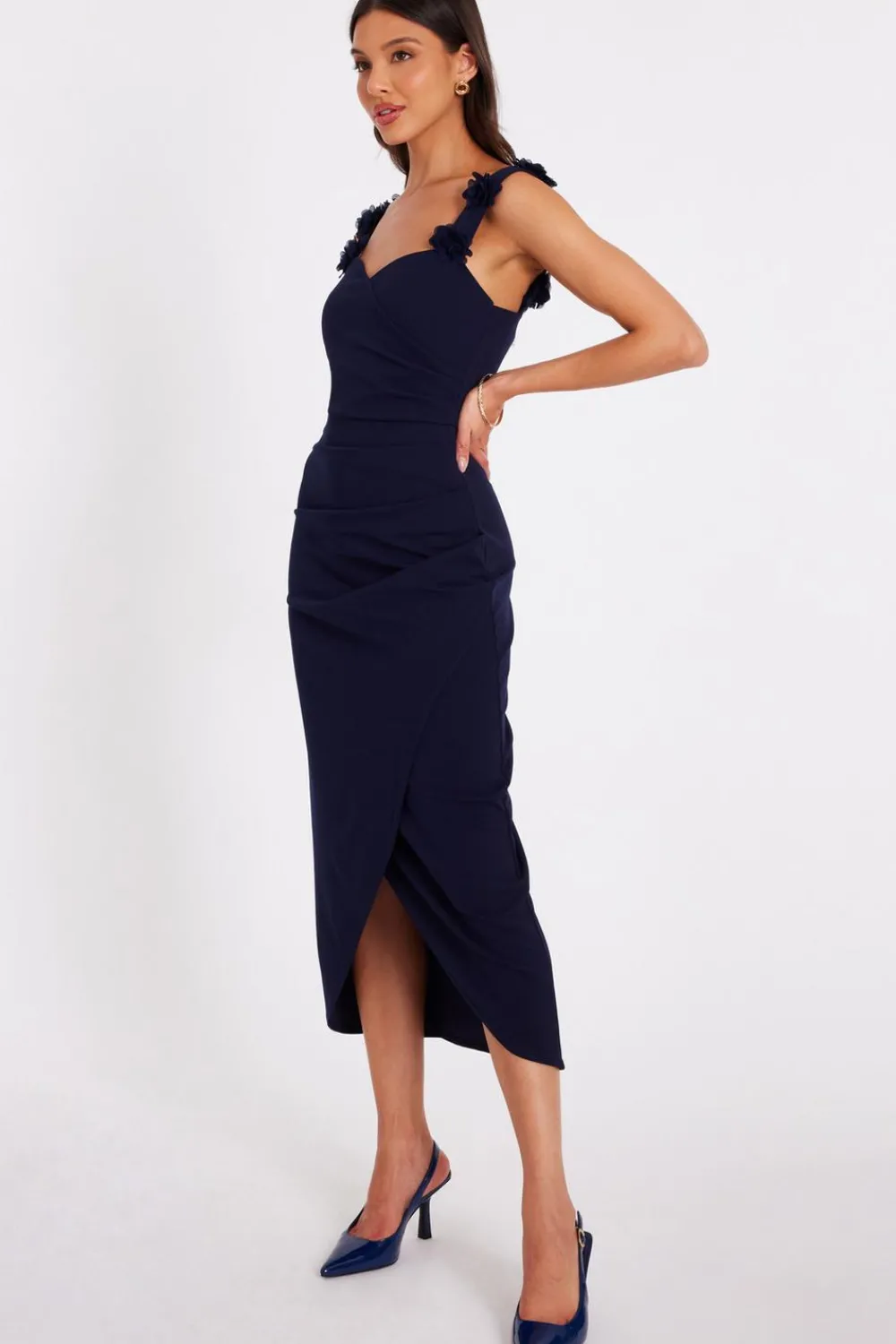 Quiz Day At The Races|Christening Guest>Floral Trim Midaxi Dress