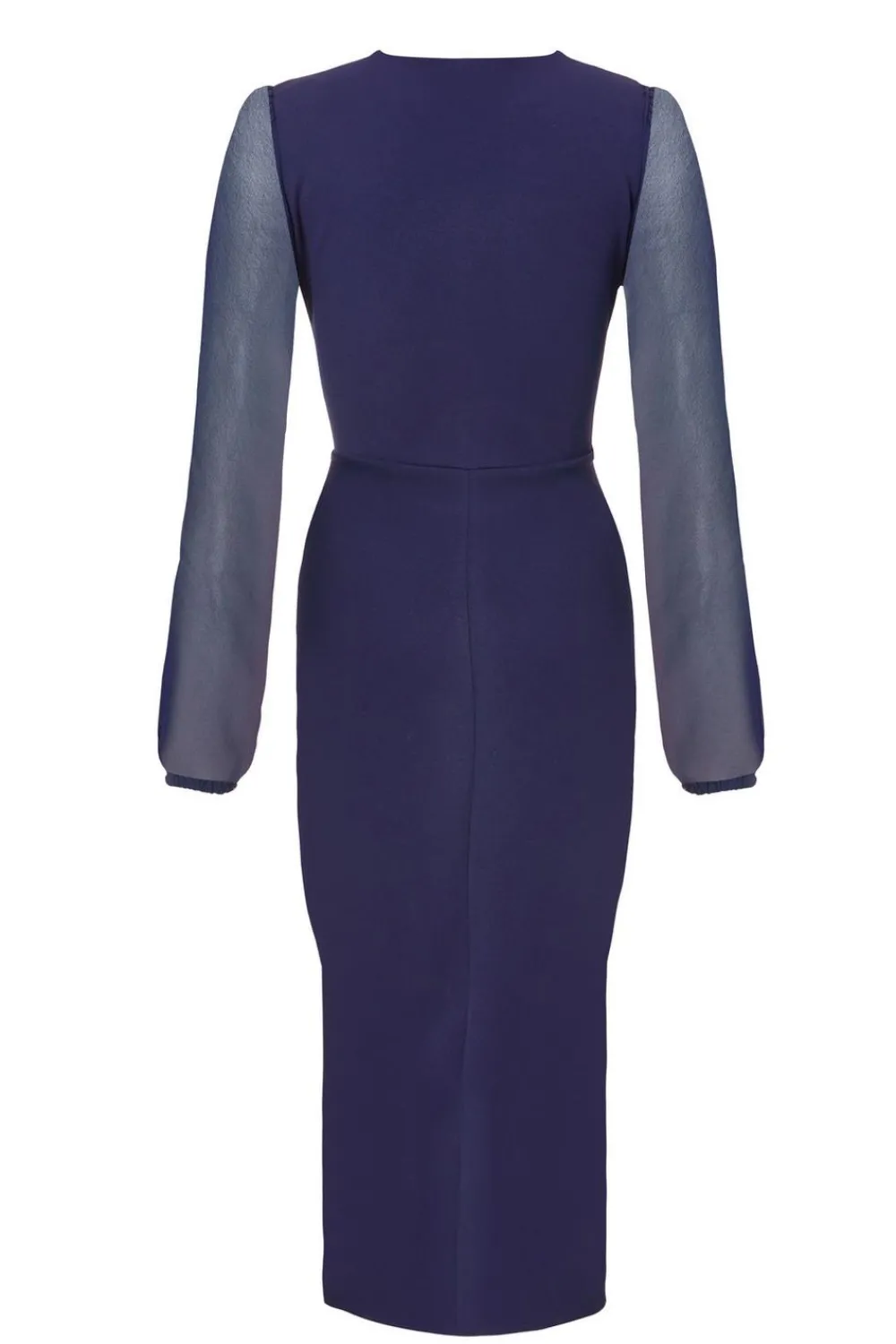 Quiz Christening Guest|Modest>Navy Front Wrap Ruched Midi Dress