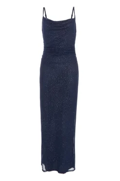 Quiz Occasion Dresses|Navy Dresses>Glitter Mesh Midaxi Dress