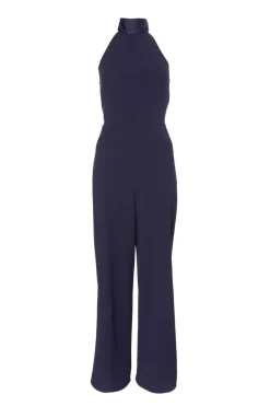 Quiz Occasion Jumpsuits|Evening Jumpsuits>Navy Halter Neck Jumpsuit