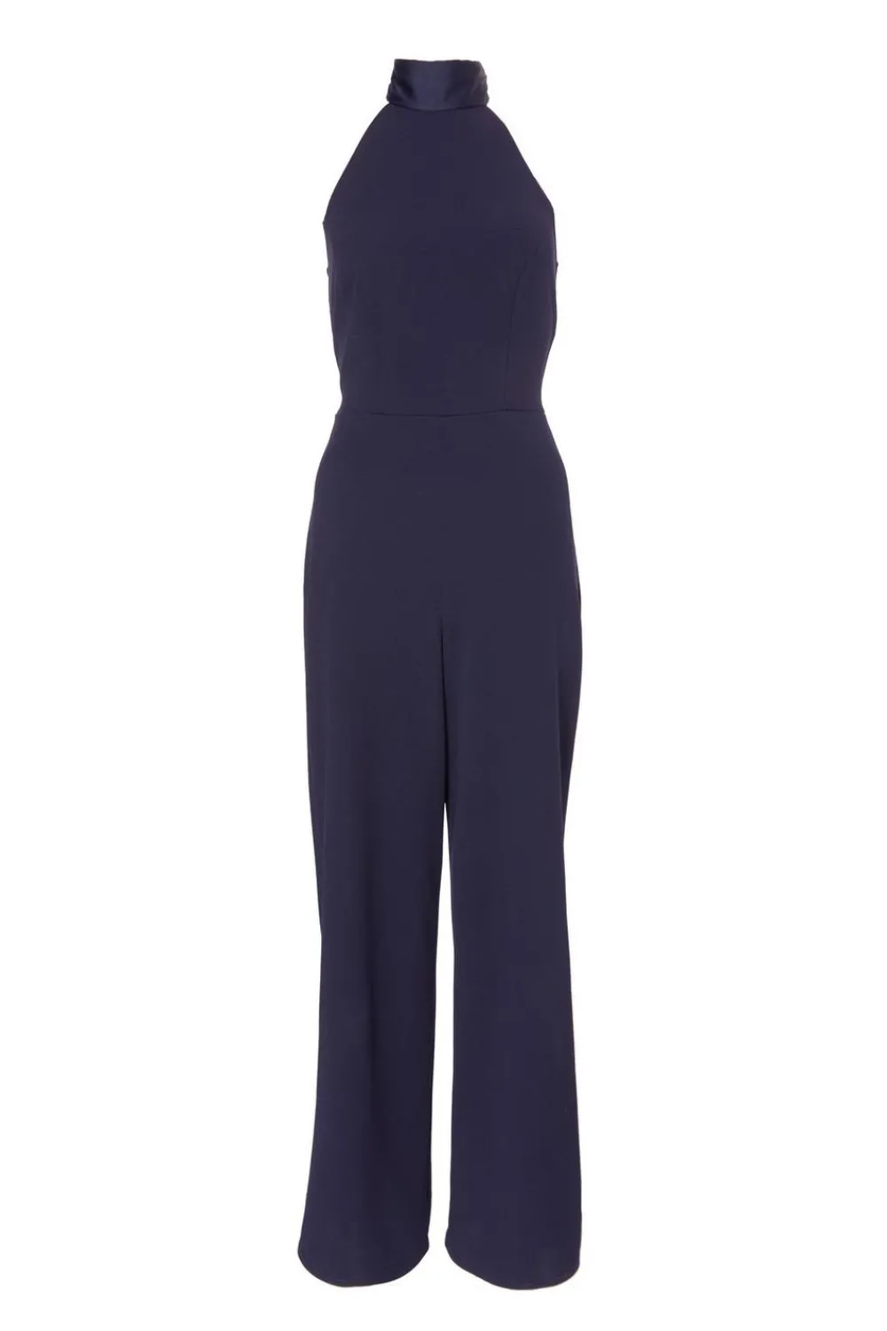 Quiz Occasion Jumpsuits|Evening Jumpsuits>Navy Halter Neck Jumpsuit