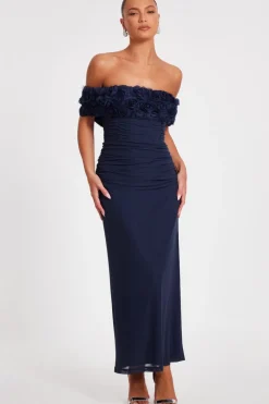 Quiz Evening Dresses|Day At The Races>Mesh Bardot Midaxi Dress