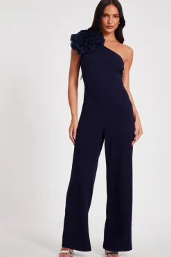 Quiz Occasion Jumpsuits|Evening Jumpsuits>One Shoulder Floral Jumpsuit