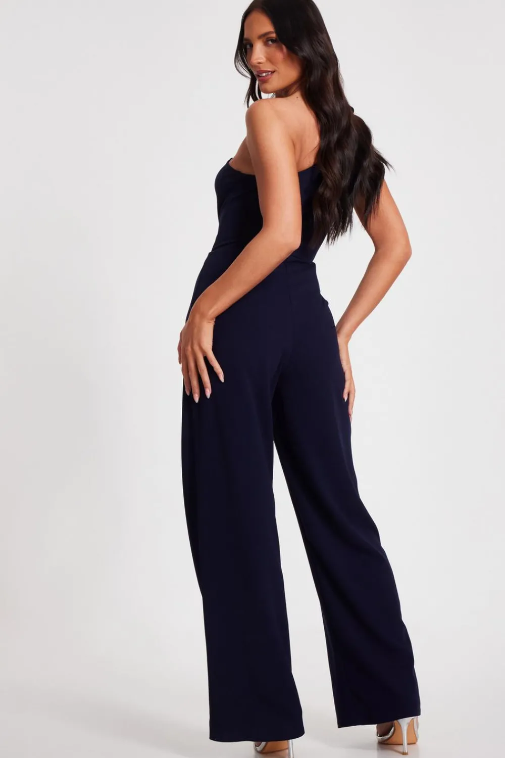 Quiz Occasion Jumpsuits|Evening Jumpsuits>One Shoulder Floral Jumpsuit