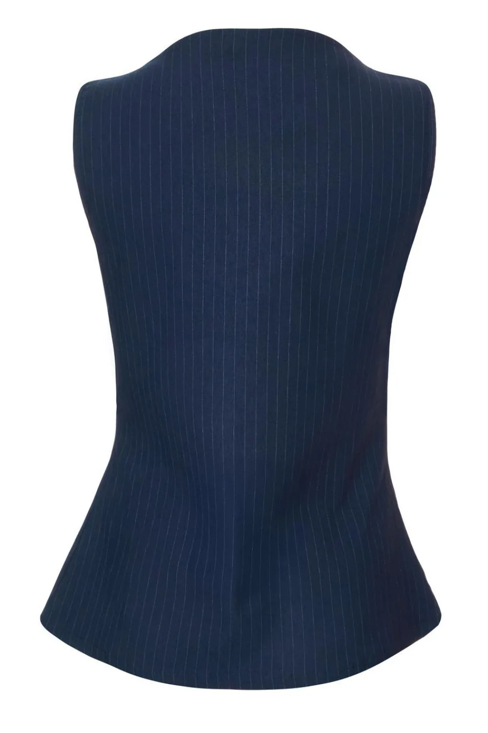 Quiz Waistcoat|Summer Tops>Navy Pinstripe Button Front Waistcoat