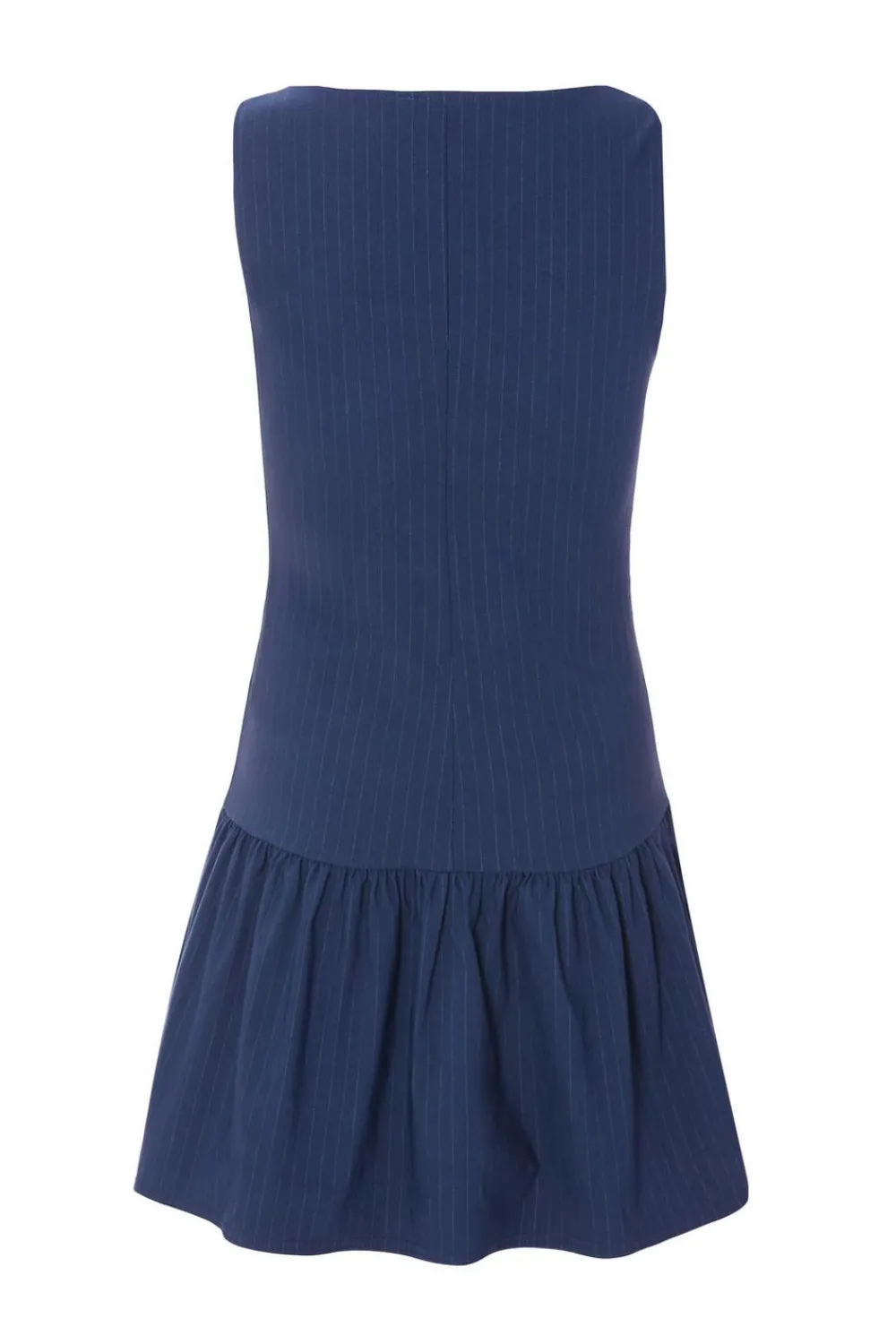 Quiz Going Out|Casual Clothing>Navy Pinstripe Pleated Mini Dress