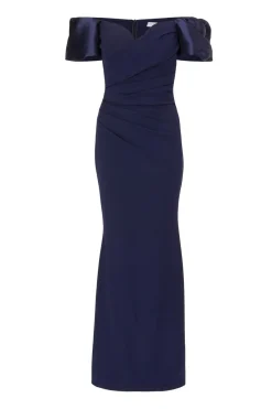 Quiz Prom Dresses|Prom & Ball>Navy Puff Sleeve Maxi Dress