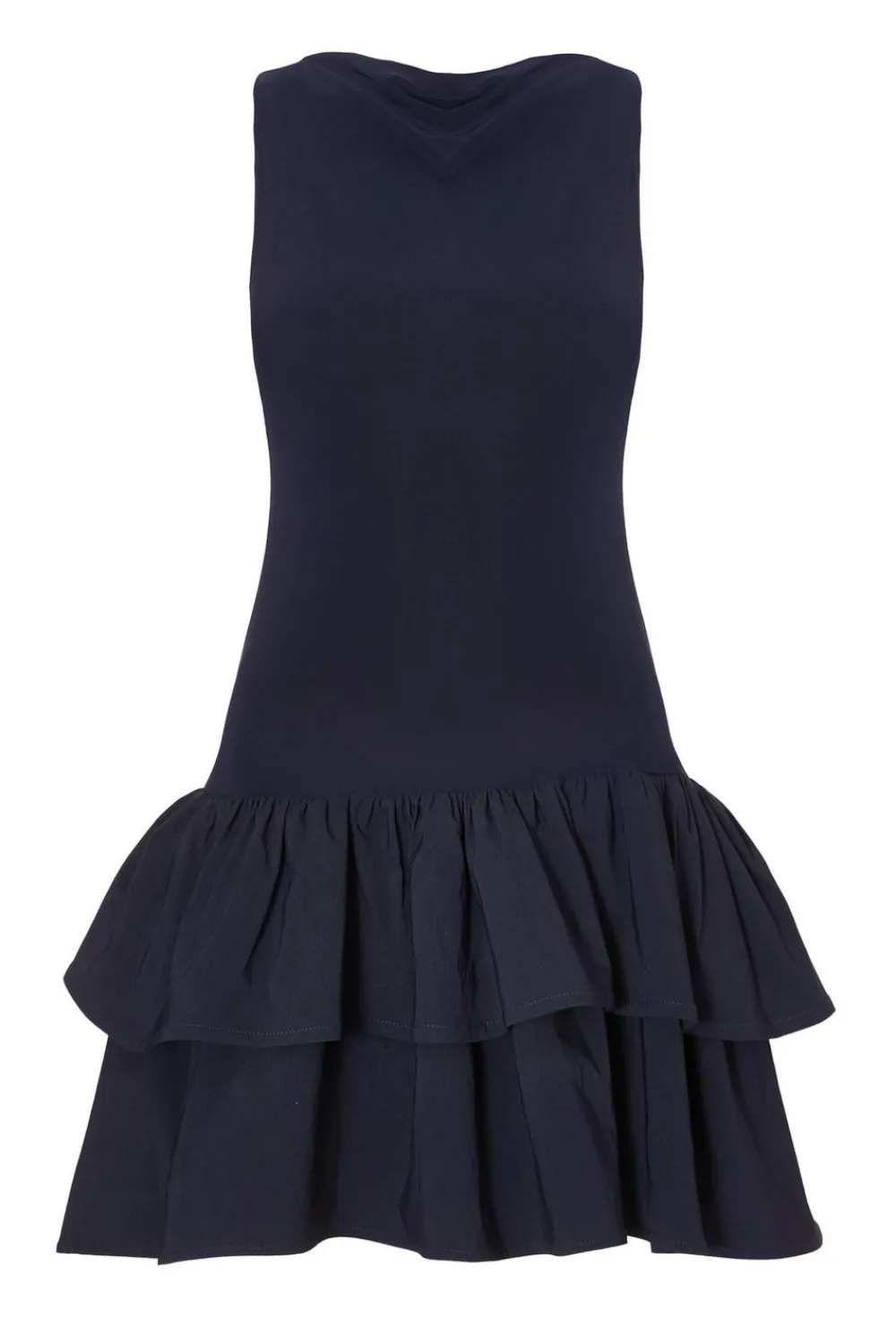 Quiz Going Out|Dresses>Navy Ruffle Hem Mini Dress