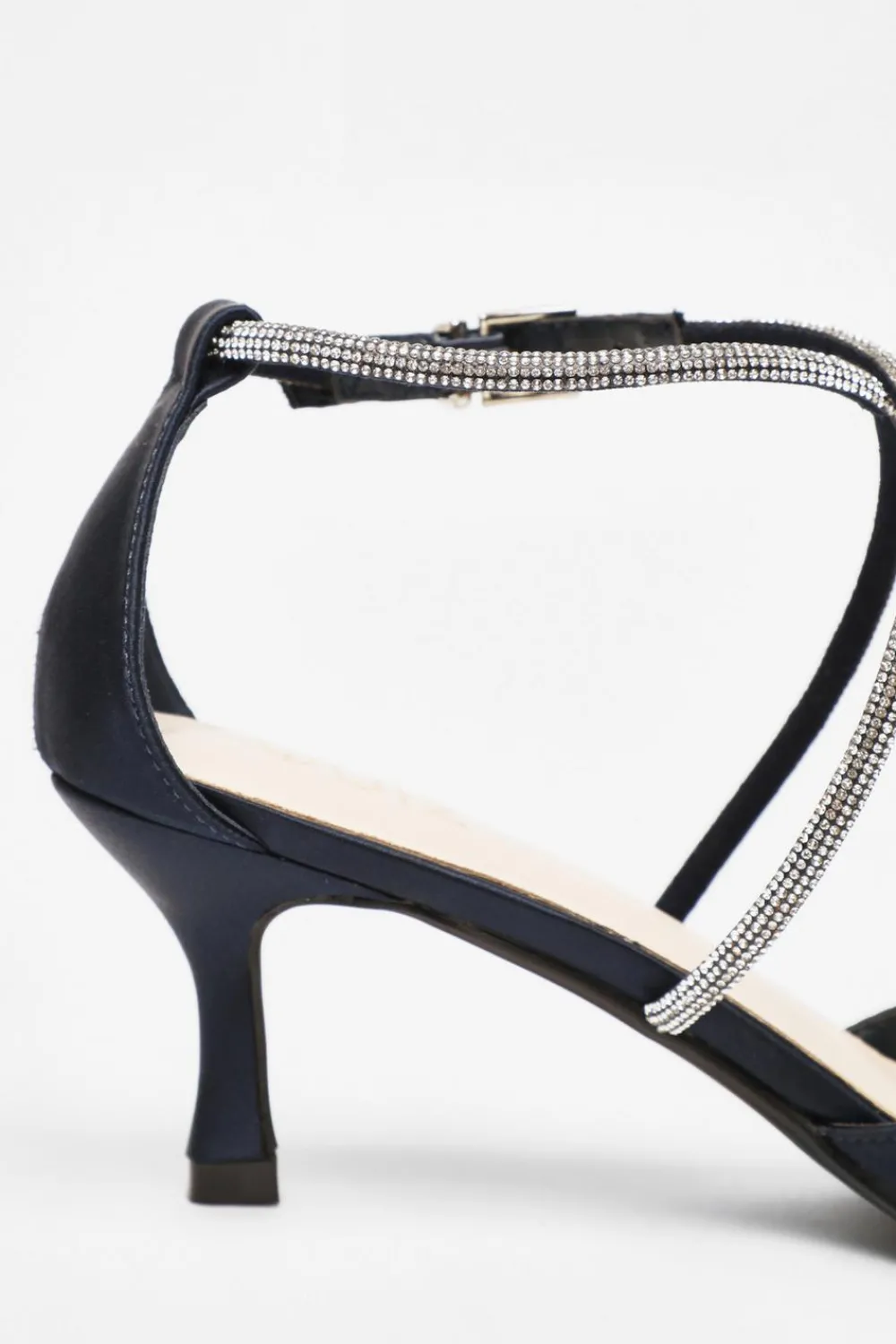 Quiz Shoe & Bag Sets|Occasion Shoes>Satin Cross Strap Court Heels
