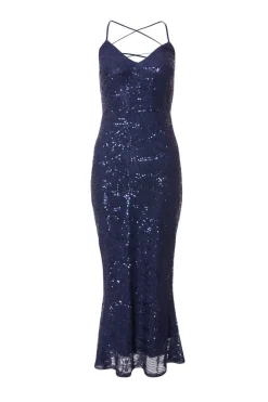 Quiz Prom Dresses|Prom & Ball>Navy Sequin Fishtail Maxi Dress