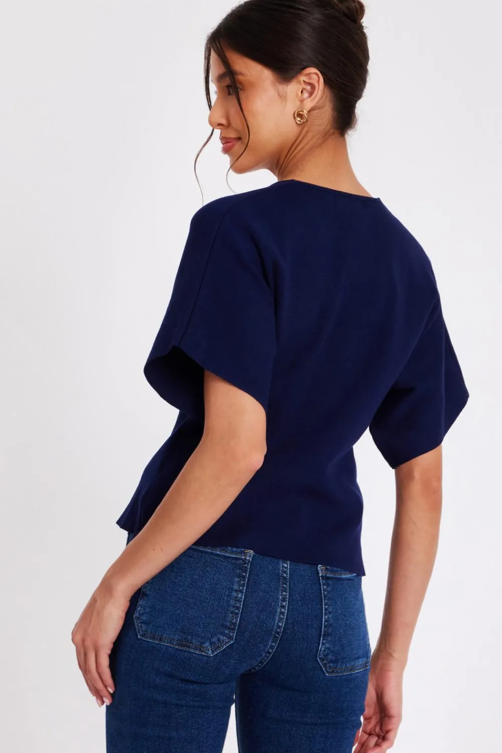 Quiz Day Tops|Tops>Short Sleeve Knit Cardigan