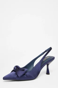 Quiz Occasion Shoes|Heels>Sling Back Bow Heels