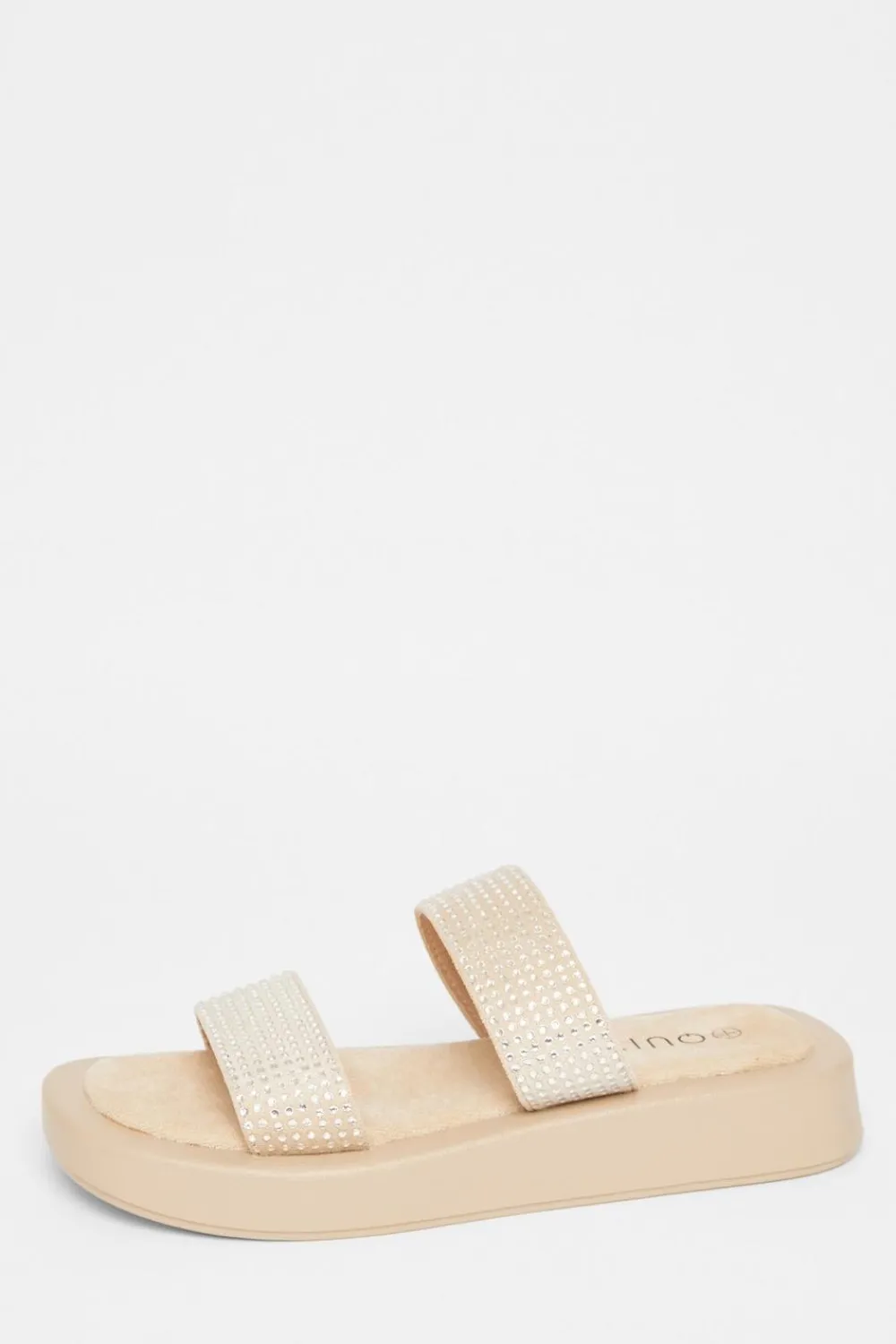 Quiz Holiday Shoes|Flats>Diamante Flatform Sandals