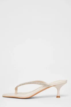 Quiz Holiday Shoes|Heels>Diamante Toe Post Heels