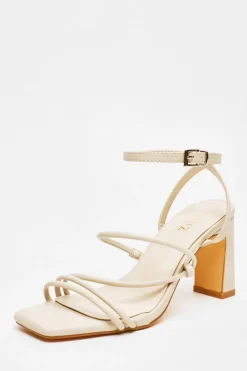 Quiz Sandals|Holiday Shoes>Faux Leather Block Heeled Sandals