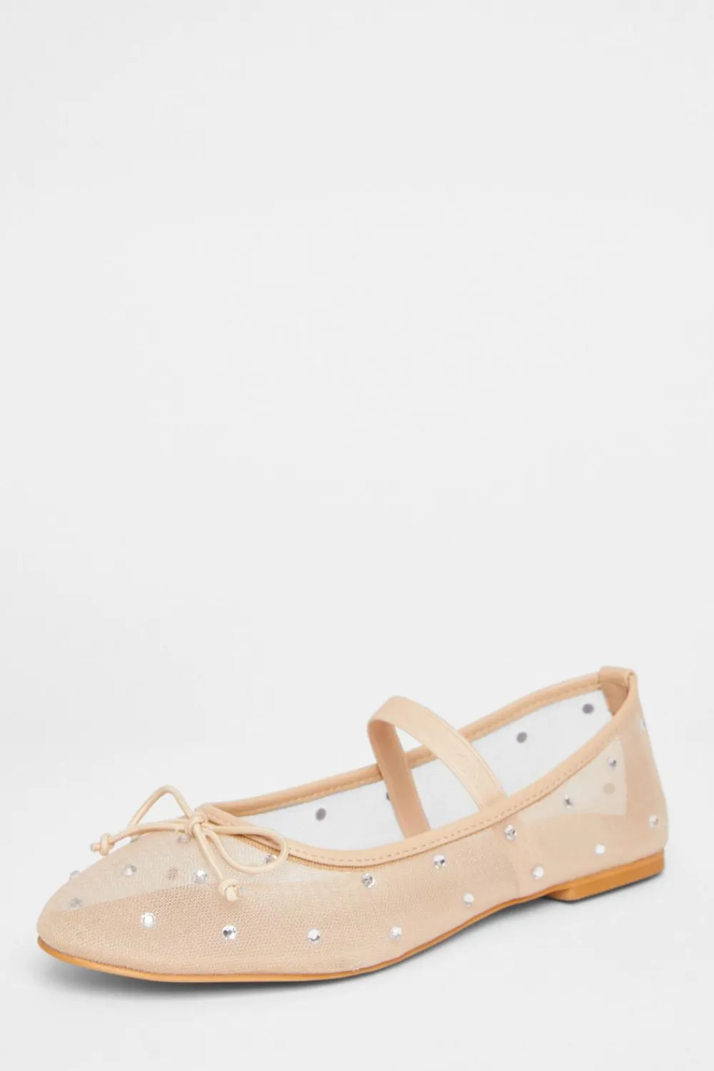 Quiz Pumps|Flats>Mesh Diamante Bow Pumps