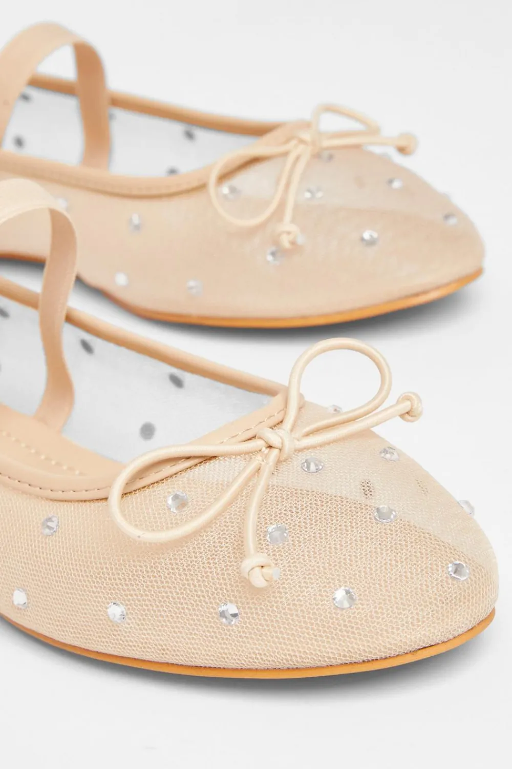 Quiz Pumps|Flats>Mesh Diamante Bow Pumps