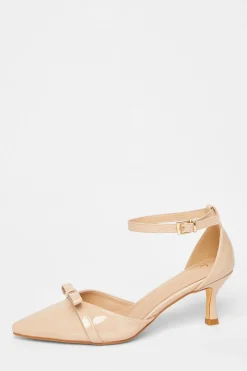 Quiz Occasion Shoes|Heels>Patent Bow Court Heels