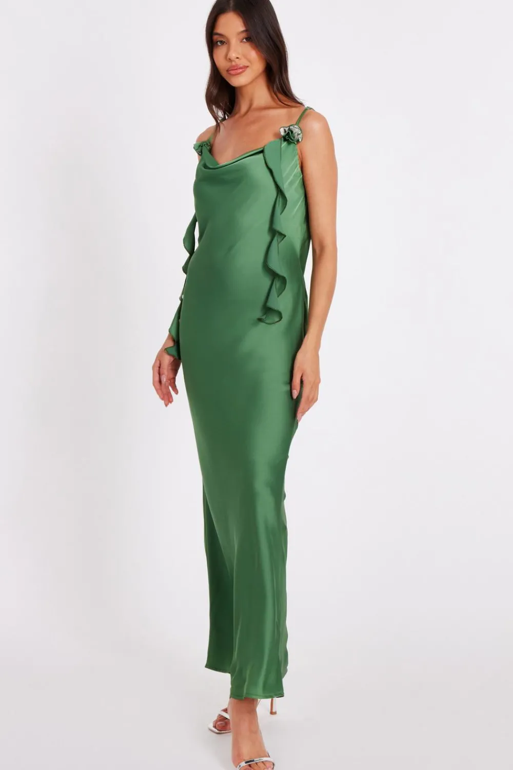 Quiz Day At The Races|Christening Guest>Satin Corsage Midaxi Dress