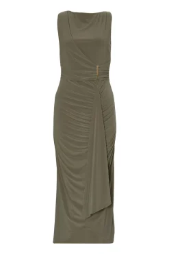 Quiz Day At The Races|Christening Guest>Olive Wrap Midaxi Dress
