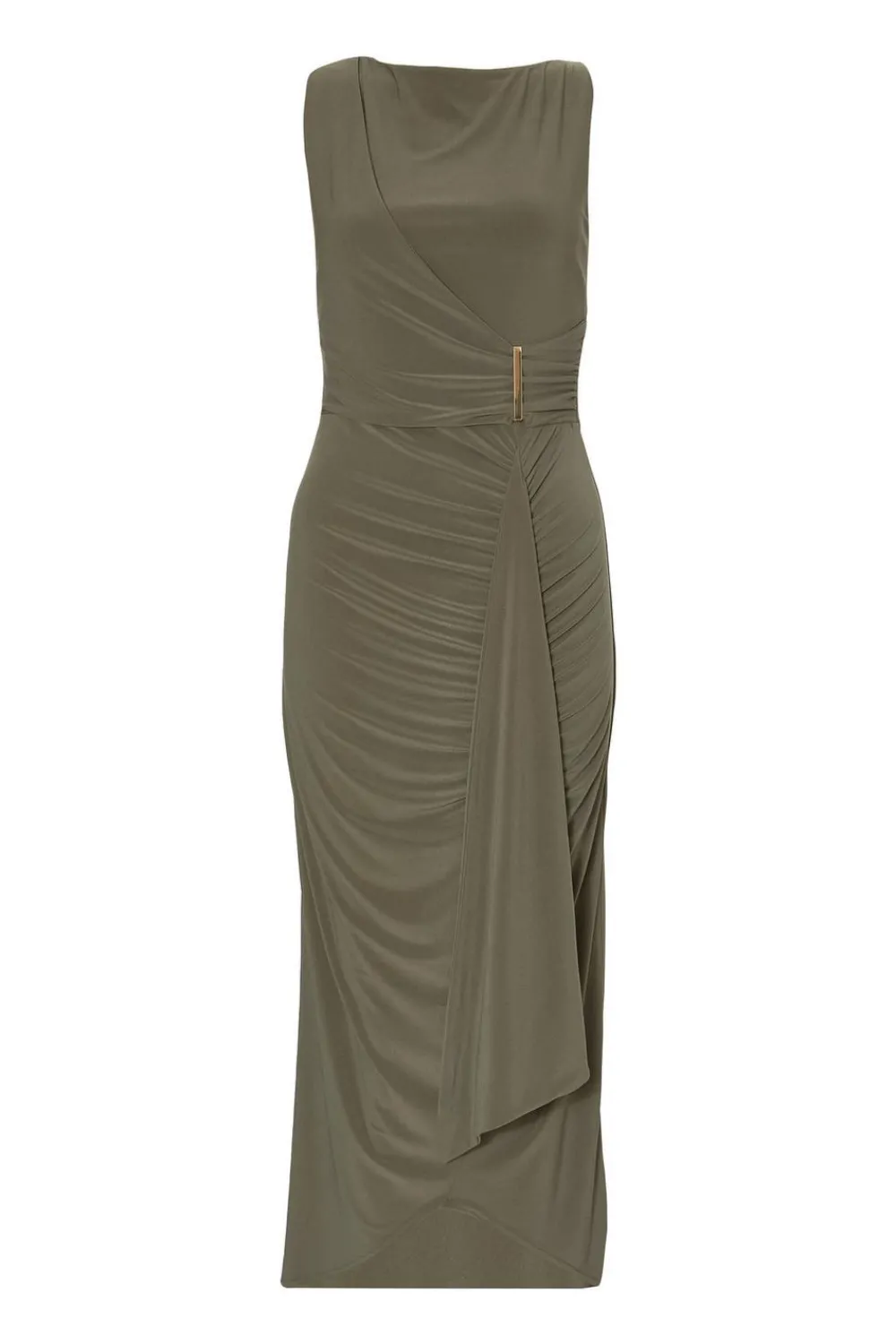 Quiz Day At The Races|Christening Guest>Olive Wrap Midaxi Dress