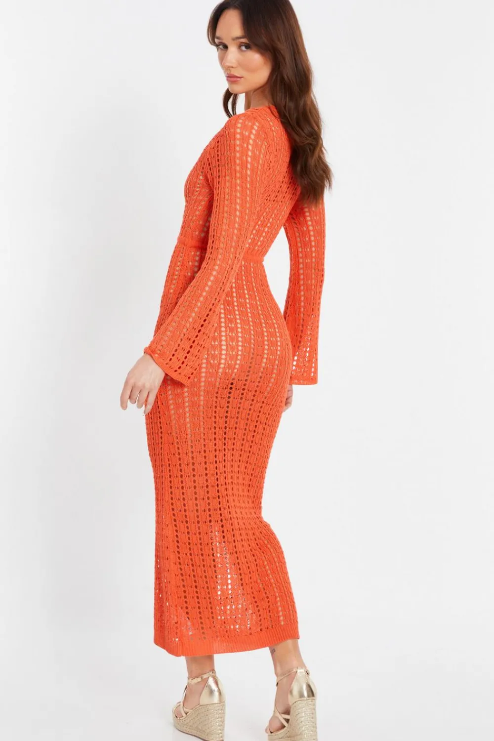 Quiz Knitwear|Holiday>Crochet Maxi Dress