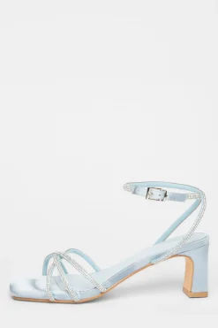 Quiz Occasion Shoes|Heels>Diamante Strap Block Heels