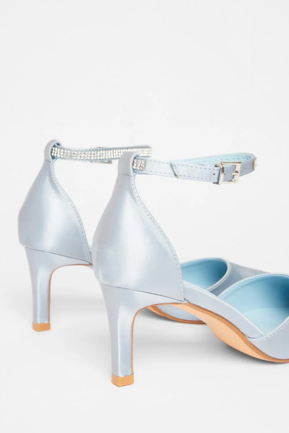 Quiz Shoe & Bag Sets|Occasion Shoes>Diamante Strap Court Heels