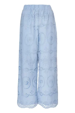 Quiz Trousers|Summer Clothes>Pale Blue Embroidered Trousers
