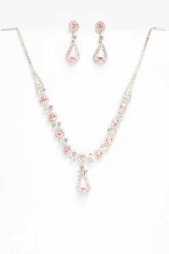 Quiz Wedding Accessories|Jewellery Sets>Diamante Tear Drop Set