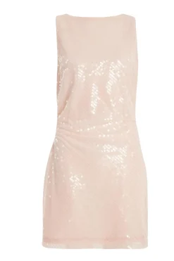 Quiz Going Out|Dresses>Pale Pink Sequin Mini Dress