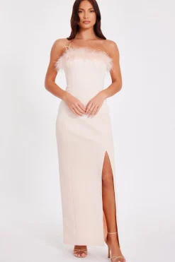 Quiz Prom Dresses|Prom & Ball>Feather Trim Midaxi Dress