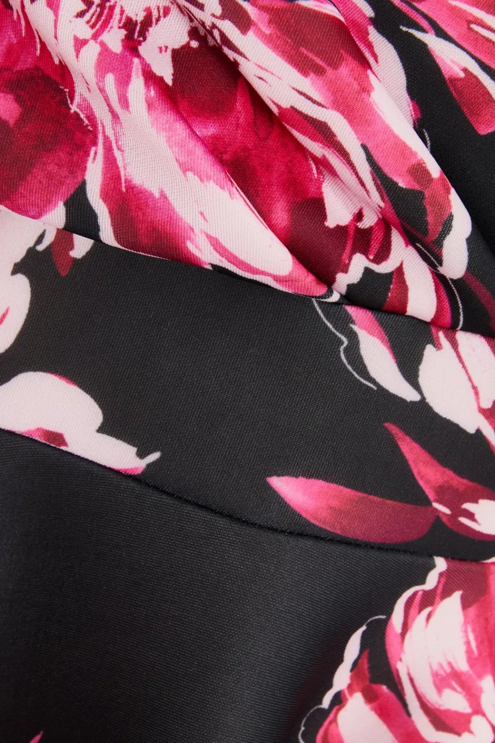 Quiz Christening Guest|Wedding Guest Dresses>Petite Black Floral Bardot Skater Midi Dress