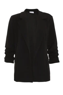 Quiz Workwear|Jackets & Coats>Petite Ruched Sleeve Blazer