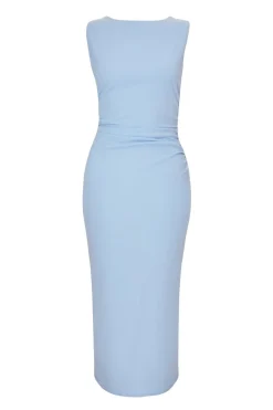 Quiz Day At The Races|Christening Guest>Petite Blue Bow Back Midaxi Dress