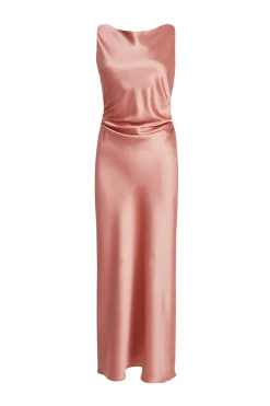 Quiz Prom Dresses|Prom & Ball>Petite Blush Satin Ruched Midaxi Dress