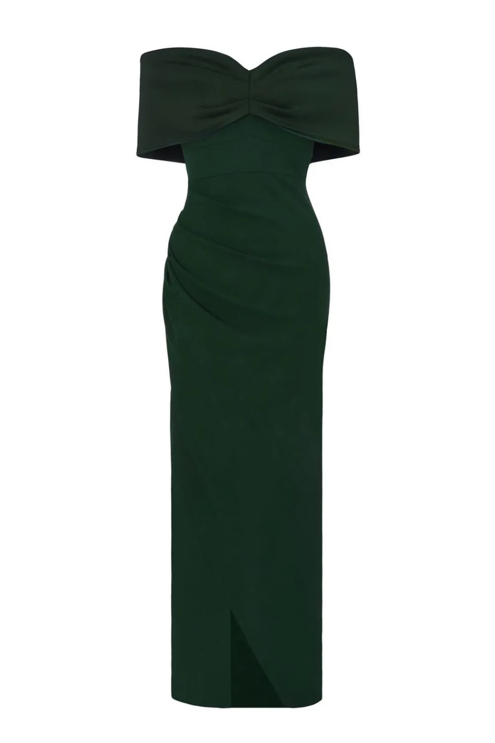 Quiz Prom Dresses|Prom & Ball>Petite Bottle Green Bardot Wrap Maxi Dress