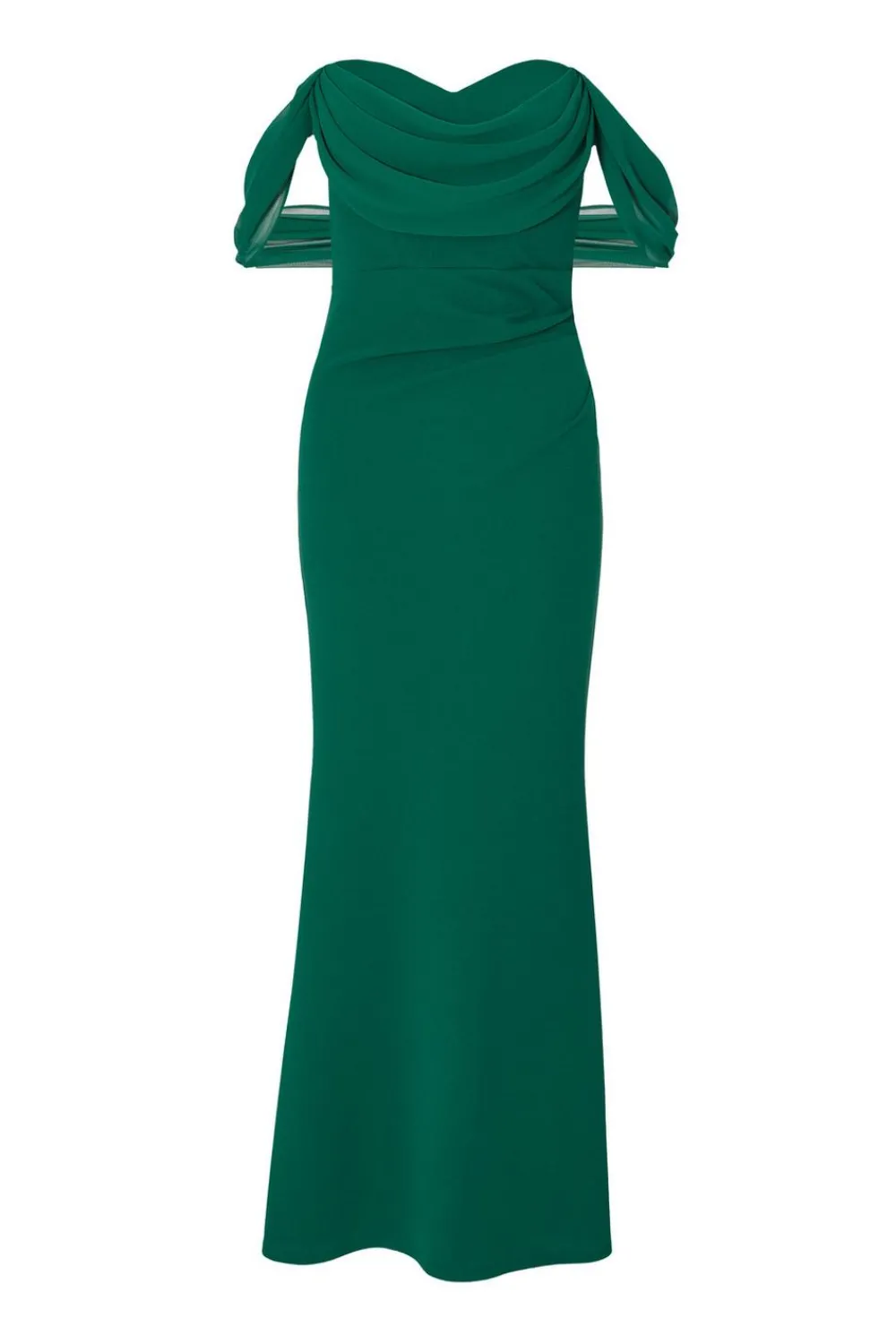 Quiz Prom Dresses|Prom & Ball>Petite Bottle Green Drop Sleeve Maxi Dress