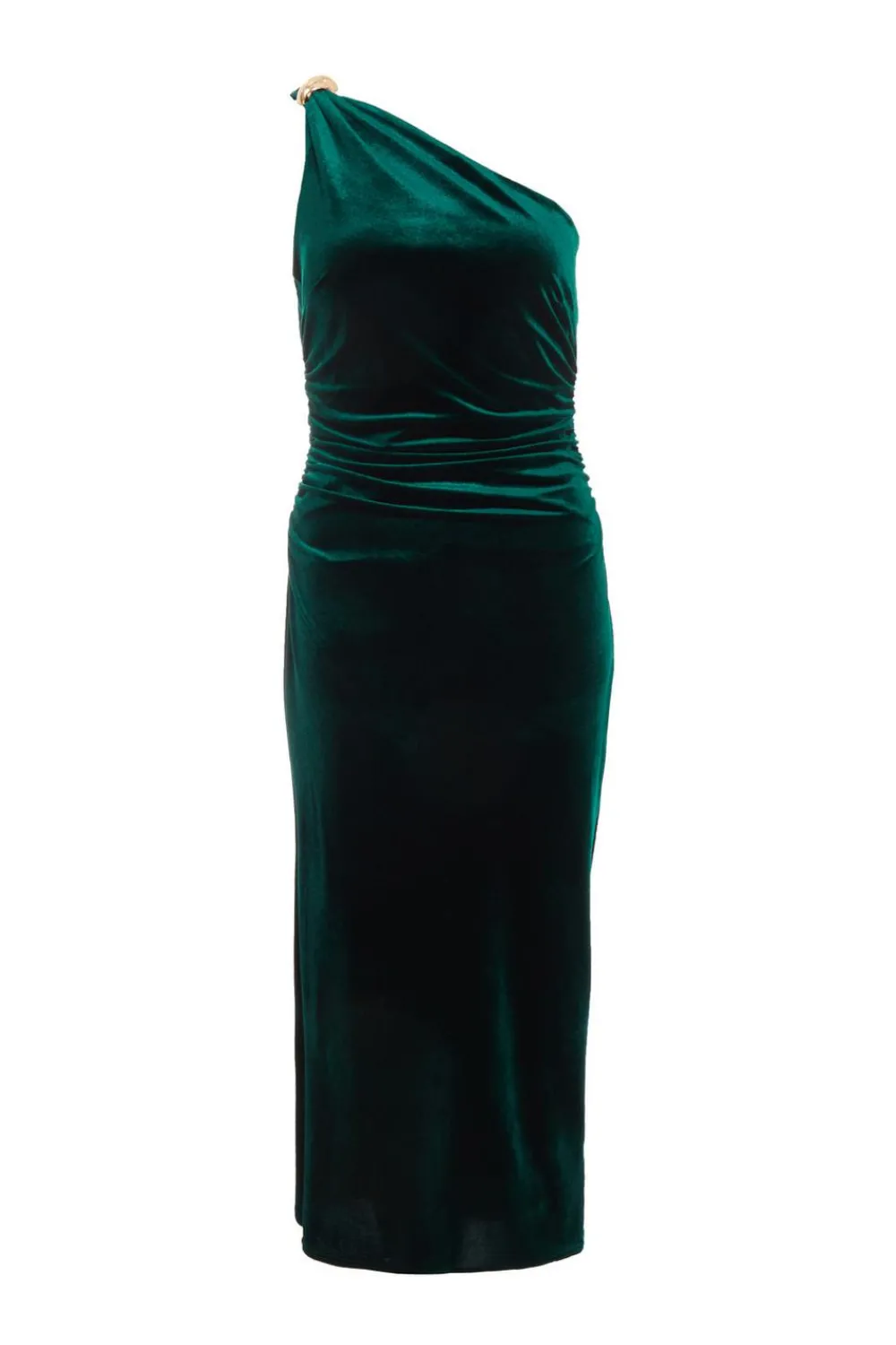 Quiz Evening Dresses|Prom Dresses>Petite Bottle Green Velvet Midaxi Dress