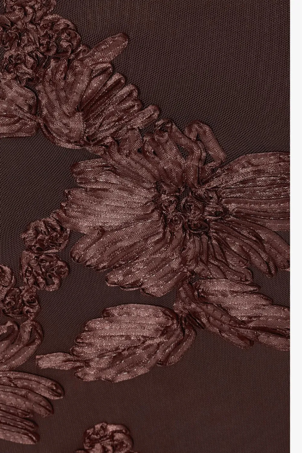 Quiz Day At The Races|Christening Guest>Petite Brown Floral Applique Midaxi Dress