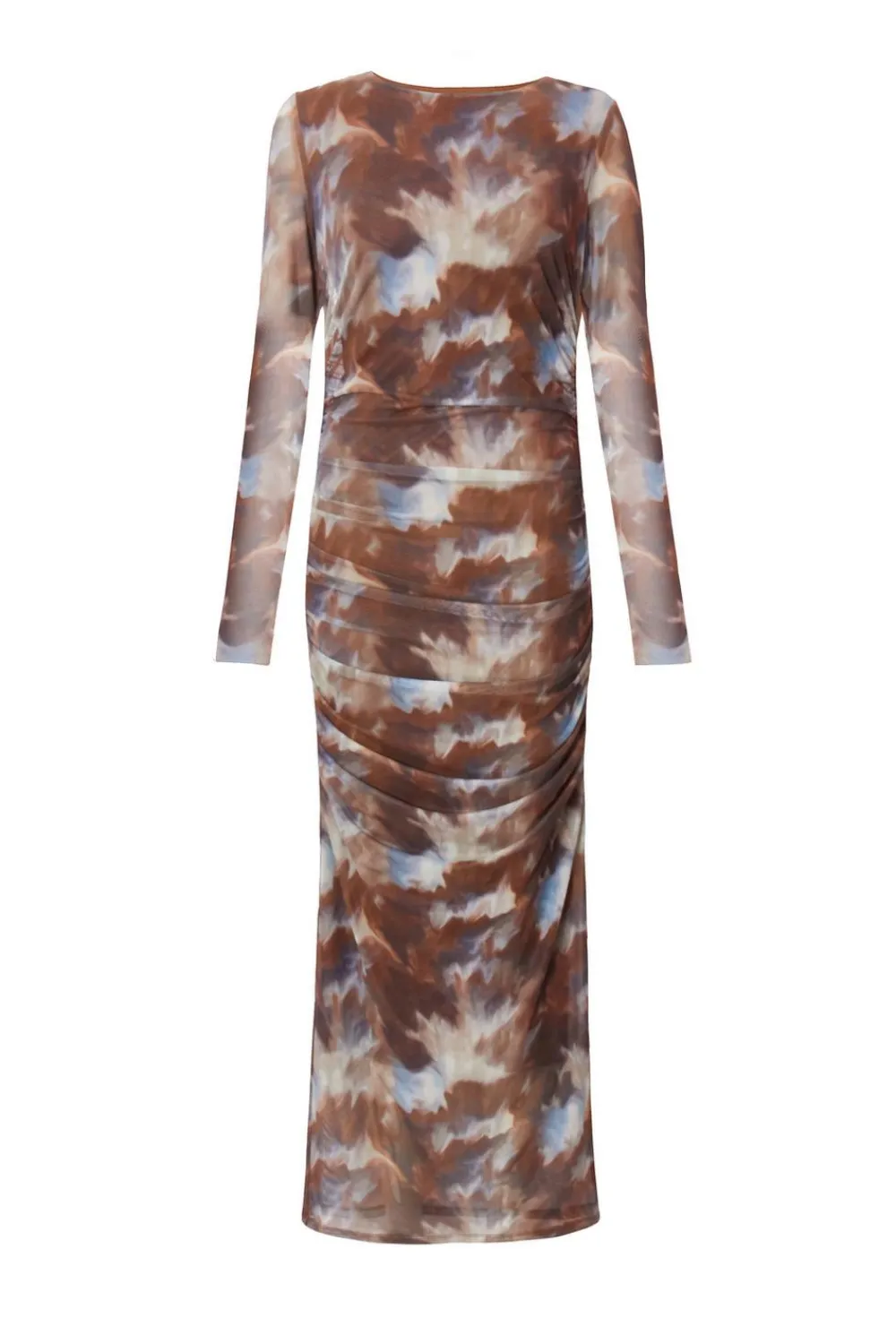 Quiz Going Out|Dresses>Petite Brown Mesh Midaxi Dress