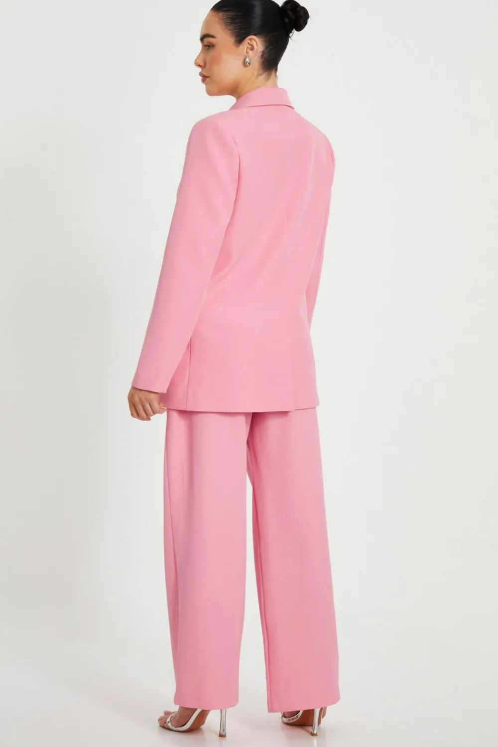 Quiz Day At The Races|Christening Guest>Petite Coral Wide Leg Tailored Trousers