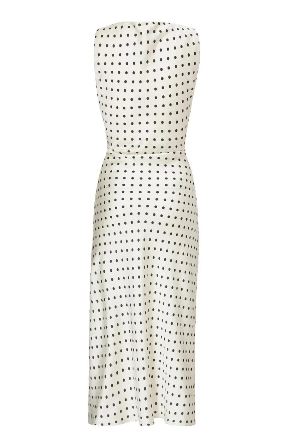 Quiz Day At The Races|Christening Guest>Petite Cream Satin Polka Dot Midaxi Dress