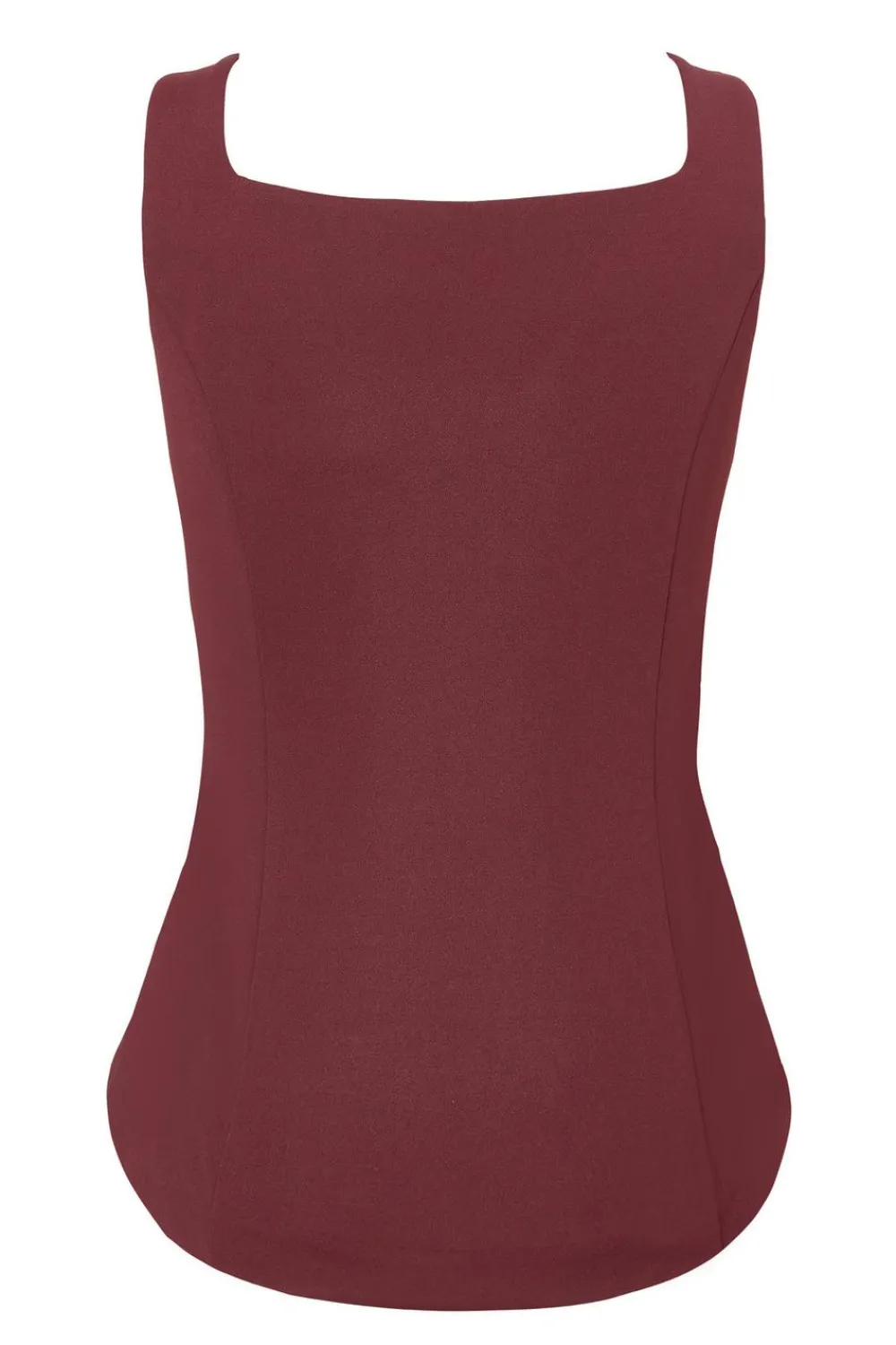 Quiz Waistcoat|Going Out Tops>Petite Dark Red Button Front Waistcoat